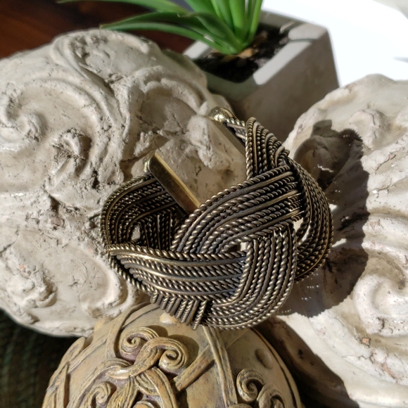 Cookie Lee Jewelry - NWT Antique Brass Braided Cuff Bracelet Cookie Lee